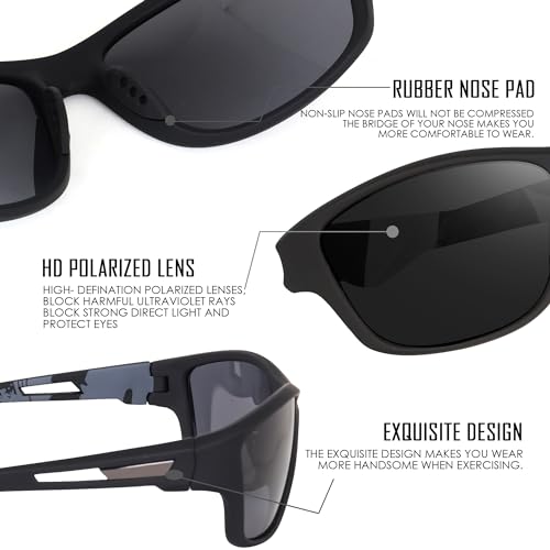 Image of CREEK UV Protected Polarization Sports Sunglasses for Men Driving Cycling Fishing Cricket Sunglasses
