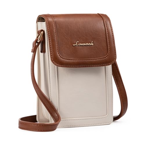 LOVEVOOK Small Crossbody Bags for Women, Leather Phone Bag with Cross Body Strap Mini Purse Wallet with Card Slots