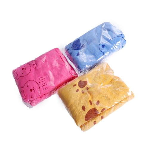 Beavorty Toalha De Microfibra Para Animais De Estimação 3 Peças Toalha De Microfibra Para Animais De