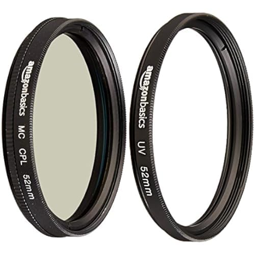 Amazon Basics - Filtro polarizador circular - 52mm + Filtro de protección UV - 52mm