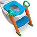 Potty Training Seat Toilet with Ladder - Potty Step Stool for Kids Toddlers w/Handles. Sturdy, Safe & Adjustable Height. Non-Slip Steps & Anti Slip Pads. Trainer Folds Easy for Boys Girls Baby