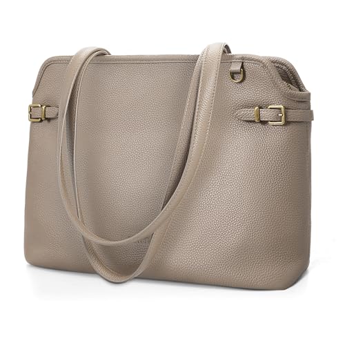 Befen Leather Tote Bag for Women Taupe