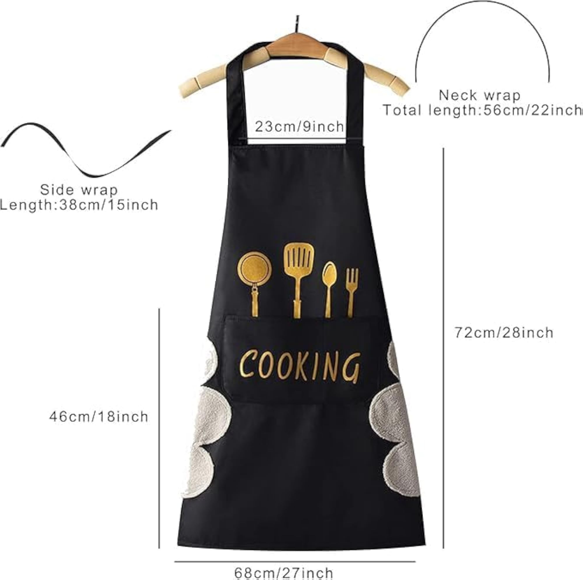 Floral Bunny Design Kitchen Apron Set, 2-Pack