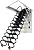 BTURYT Concertina Loft Ladder Alloy Attic Access Ladder Pull Down Attic Ladder Ceiling Mount Attic Stairs Invisible Telescoping Ladder Folding Ladder
