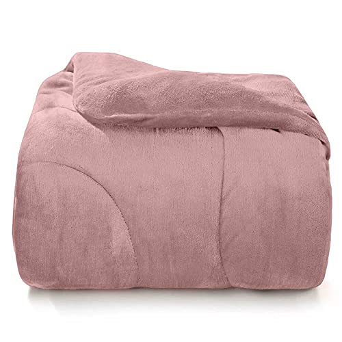 Edredom Casal Plush Inove Liso - Hedrons Azaleia