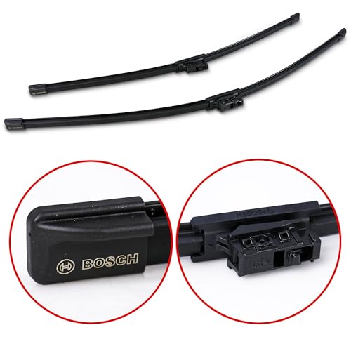 Image of BOSCH 3397014832 AeroTwin Wiper Blade Combo Pack - Set of 2 (26 inch & 22 inch) | Driver and Passenger Side Original Equipment Replacement Blades