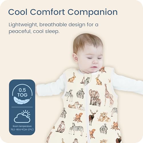 Image of Toddler Sleep Sacks 2T-3T-4T, 0.5 TOG Light Summer Wearable Blankets, Extra Long XL Sleeping Bags, 2 Pack