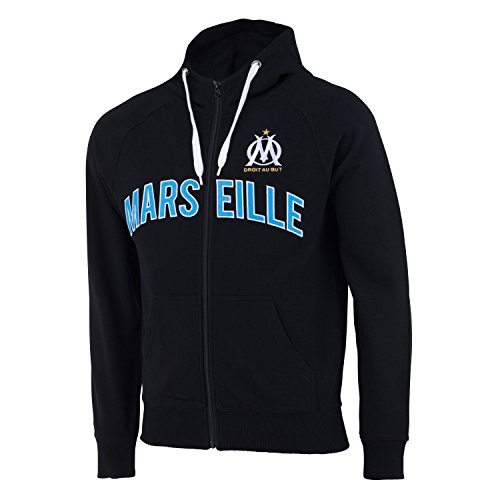 Sweat à Capuche Olympique De Marseille Officiel - Collection OM - Coton - Tailles Homme Et Enfant