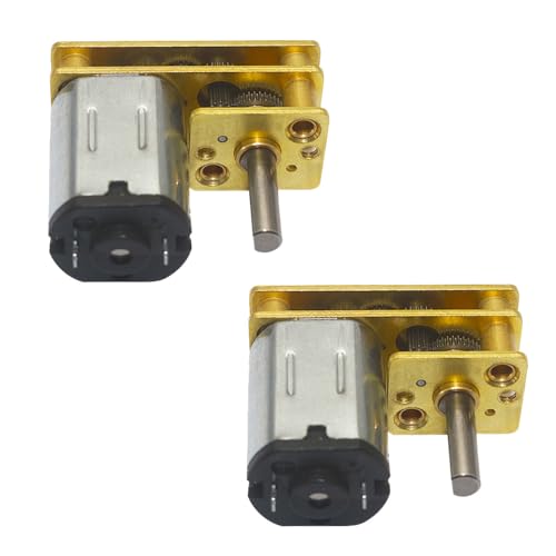 Image of 2Pcs DC 12V 300RPM, 6V 150RPM, 3V 75RPM, M3 x 10mm Shaft N20 Flip Low RPM Full Gear Motor, High Speed DC Motor for Robotics (12-300)