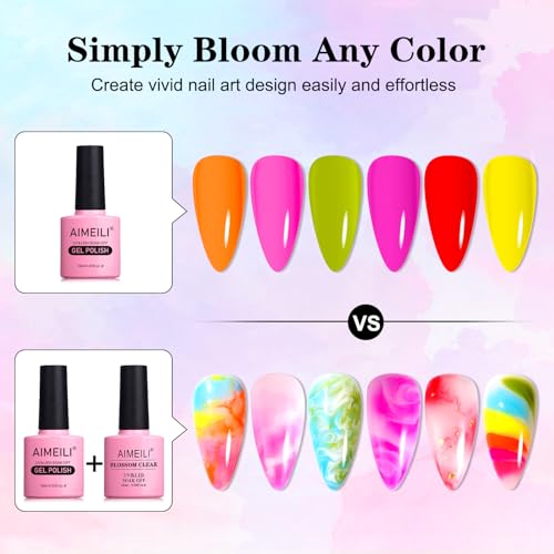 Esmalte Gel Soak Off AIMEILI Blossom Clear 10ml miniatura 6