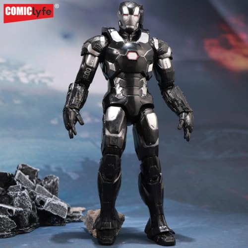Image of Marvel War Machine 7 Inch Superhero Action Figure Toy | Avengers Collectible Figurine | Fully Articulated ABS + PV Material | Armored Superheroes Toy by Comiclyfe for Kids & Collectors