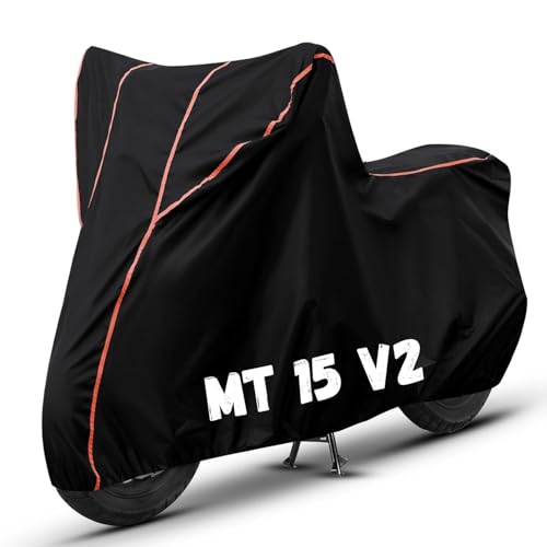 Image of Bike Cover for MT 15 V2 100% Waterproof, Dustproof & Scratch Resistant| Fully Bottom Elastic UV Resistant Heavy Duty Body Cover | All Weather Outdoor Use