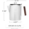 COLETTI Bozeman & Scouts Coffee Set Percolator Coffee Pot Camping Coffee Maker & Double Wall Stainless Steel Cups NO Aluminum or Plastic [9 Cup Percolator, 10 oz Cups]
