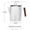 COLETTI Bozeman Percolator Coffee Pot — NO Aluminum or Plastic [9 cup]