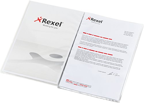 Rexel A4 protège-documents transparent et noir avec 20 pochettes plastiques fixes - 2