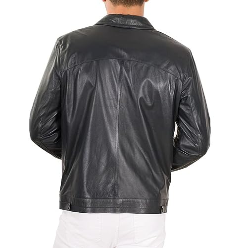 Men Lambskin Black Leather Biker Leather Jacket | Black Leather Jacket Men4