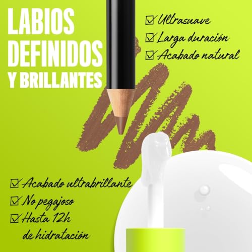 NYX Professional Makeup Kit para Labios con Slim Lip Pencil y Fat Oil Lip Drip Gloss, Labios Definidos y Brillantes, Efecto Hidratante de Larga Duración - imagen 3