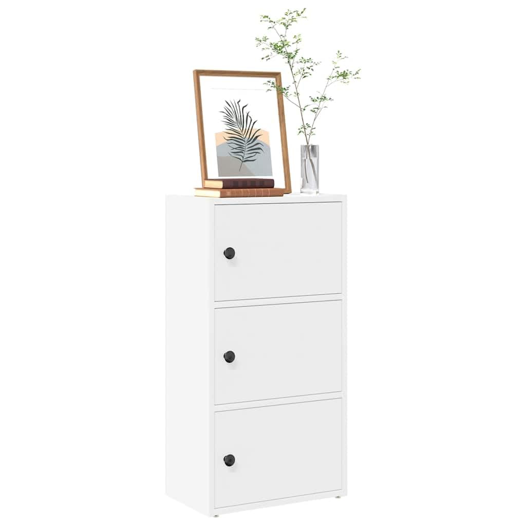 vidaXL Estantería de Madera de ingeniería Blanca 40x24x77 cm, estantería para Libros, estantería para Libros, Estante de Almacenamiento