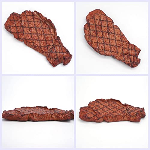 Fake Steak And Artificial Roast Beef Meat - Realistic Cooked Roast Food Replica For Kitchen Props Display (Grilled Steak) #TOP3