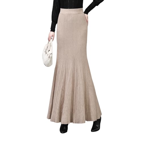 Jupe tricot longue Artykey pour femme élégante et vintage en automne hiver