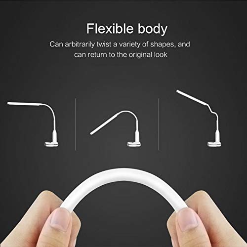 ZLKJHSHOP Small Black Table Lamp Clip Mini Book Clip Touch Stepless Dimming