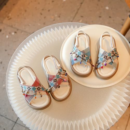 Generic Toddler Girls Slides Sandals for Kids Summer Water Shoes Casual Slip-On Bohemia𝐧 Flat Open Toe Beach Slippers3
