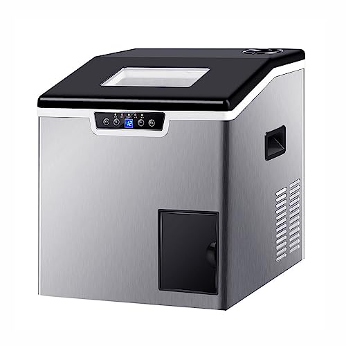Ice Maker Machine, Ice Maker Countertop, Automatic Crushed Ice, 88lbs/Day, 3 Way Water Refill, Self-Cleaning Ice Maker Machine, Ice Makers Countertop Ideal for Home, Office, Bar, and Party,Freestandi