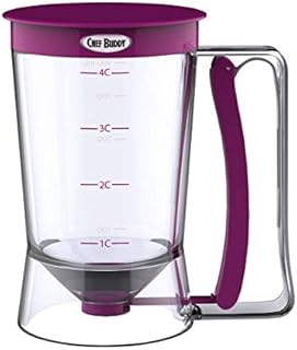Chef Buddy Batter Dispenser, 4-Cup, Purple, Durable Plastic