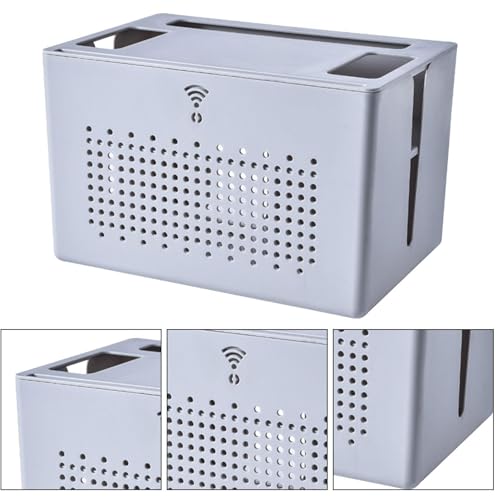 Gestion de câbles boîte Wi-Fi empilable et cache multiprise ABS - 7
