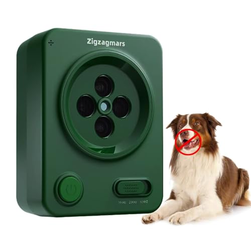 Zigzagmars Ultrasonic Dog Barking Control, 2025 Rechargeable Waterproof Anti Barking Device with 3 Control Modes, Effective Sonic Deterrent Bark Box for Small Medium & Large Dogs