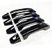 S SIZVER Ultra Finish Glossy-Black Series 8pcs Door Handle Covers Compatible with 2014-2019 Chevrolet Silverado+GMC Siera Suvs Trucks