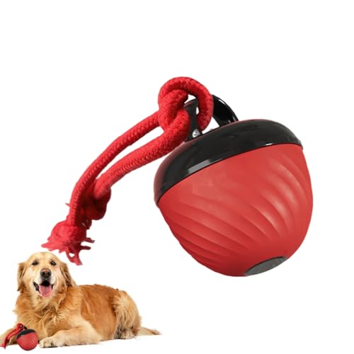 Ihdjasg Pelota interactiva para perros | Pelota automática para mascotas | Tres modos de juego interactivo para perros para mordedores fuertes, al cambiar los dientes, interior y exterior
