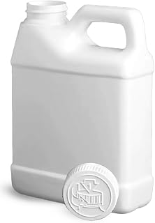 SKS Bottle & Packaging 16 Oz Plastic Jugs - Detergent Containers, Liquid Soap Containers, Chemical Storage Bottles, White Jugs with Child Resistant Caps & PE Liner, Tough 16 Oz Bottle, 12 Pack