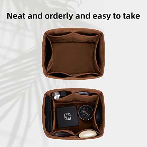 Dgaz Purse Organizer Silky Smooth,Silk,Luxury Handbag Tote In Bag Shapers, Women- Fits Picotin18/22Bags (Gold, Pc18) #TOP4