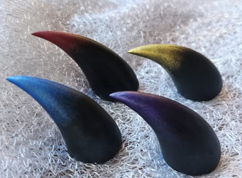 A Pair Bloody Bone Hairpin Edge Clip Skull Butterfly Dark Gothic Bat Ear Devil Horns Costume Halloween Cartoon Hair Accessories (Devil Horns) #TOP5