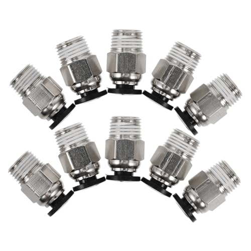 Mobestech 10pcs Connectors Pneumatic Pipe Fittings Connectors Quick Release Tube Fittings