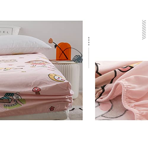 Drap housse de matelas classique 180x200cm en microfibre de polyester pour lit double
