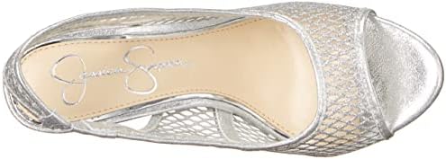 Jessica Simpson Women's Jaisey High Heel Heeled Sandal, Clear/Silver, 6 | Image 4