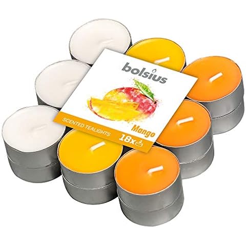 Bolsius Mango Scented Fragranced Tealights 18 Pack Cover