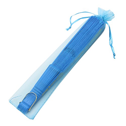 Jsswb Sequins Peacock Pattern Folded Fans Handheld Props Fans (Light Blue) #TOP6