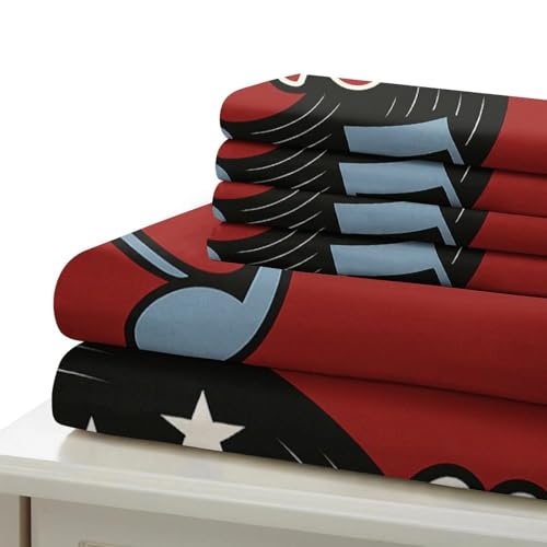 Housse de Couette Rouge-Gorge 200x200 Parure Microfibre Lit Double - 7