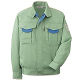 [ミドリ安全] 作業服 長袖 ブルゾン 男女兼用 薄手 帯電防止 エコマーク認定 立体裁断 通気性 RCS2196 上 グリーン 5L