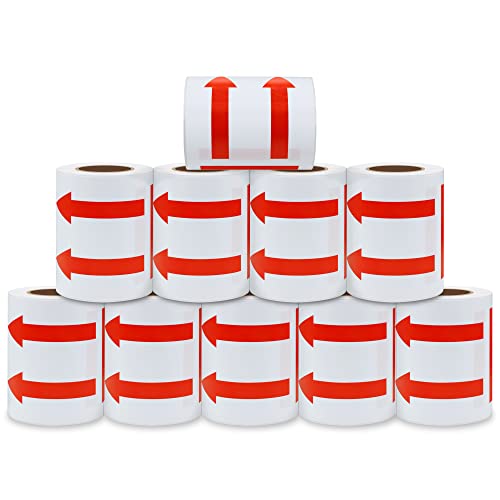 Aleplay This Side Up Stickers Double Arrow 3×5 Inch Handle with Care Shipping Label - 100 Stickers Per Roll (10 Rolls)