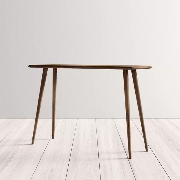 Image of Modern Wooden Console Table for Living Room & Entryway | Minimalist Sofa Side Table | Natural Finish Hallway Table