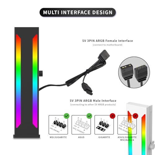GPU Support Bracket, ARGB Adjustable Sliding Aluminum Alloy Graphics Card Holder - Image 4