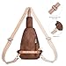 Leresas 7L Sling Bag for Women Vegan Leather Crossbody Purse Chest Bags Fashionable Trendy Fanny Pack with Travel, Brown