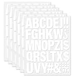 White Iron on Letters for Clothes, 2 Inch Iron-on Heat Transfer Vinyl Letters for Clothing T Shirts Alphabets Name Printing 6 Sheets
