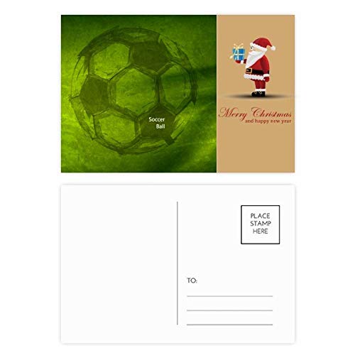 Cartes postales football Père Noël Vert lot de 20 correspondance sportive hivernale