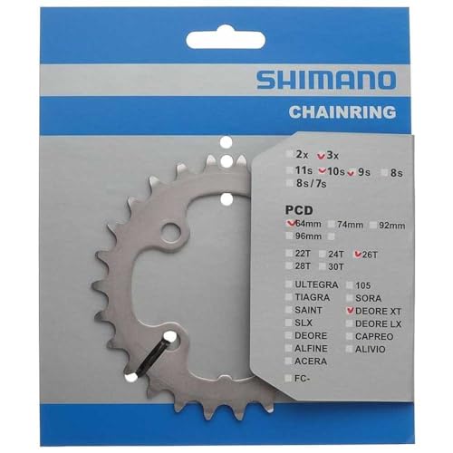 Kettenblatt Shimano Deore XT FC-M780, Silber, 64 mm