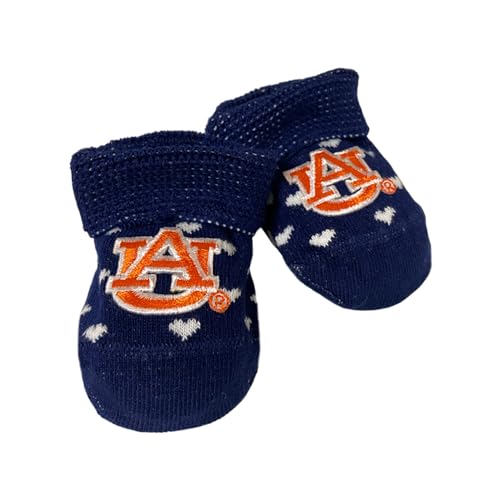 Image of Two Feet Ahead Heart Bootie Socks Soft, Cozy & Machine Washable Organic Cotton Stay-on Socks for Girls and Boys - Made in USA (Heart)